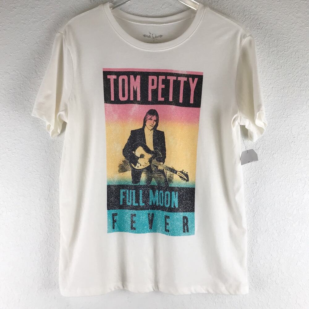 Tom Petty and the Heartbreakers Full Moon Fever Graphic Glitter Tee Shirt Size S